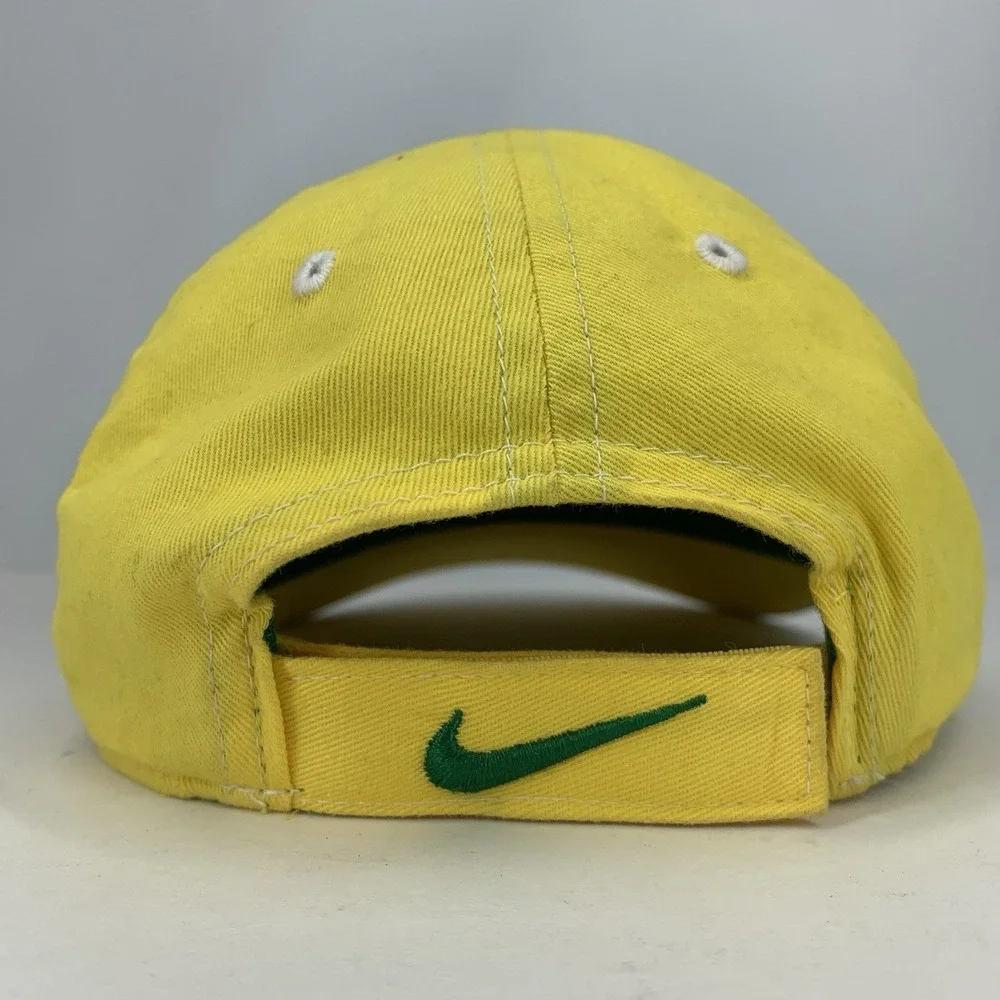 Green Yellow CHILD Nike Hat 2000s Adjustable Cotton Baseball Cap